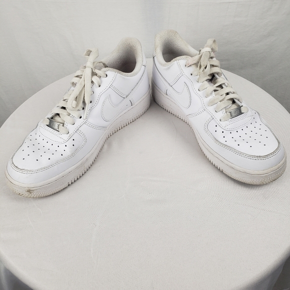 Nike Air Force One's White Leather Shoes Sz 8 - Picture 6 of 8